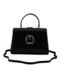 Jimmy Choo Black Leather Top Handle Shoulder Bag