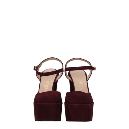 Stuart Weitzman Red Leather Platforms
