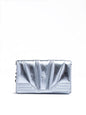 Ferrari Metal light blue GT patent leather bag with chain