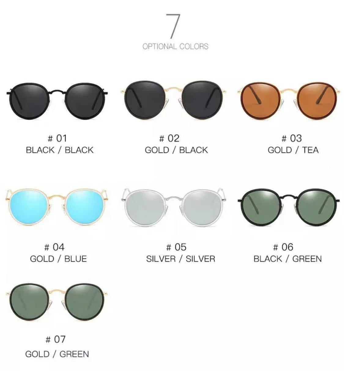Premium Pilot Polarized Sunglasses – Unisex Metal Round Frame for Driving & Everyday Style