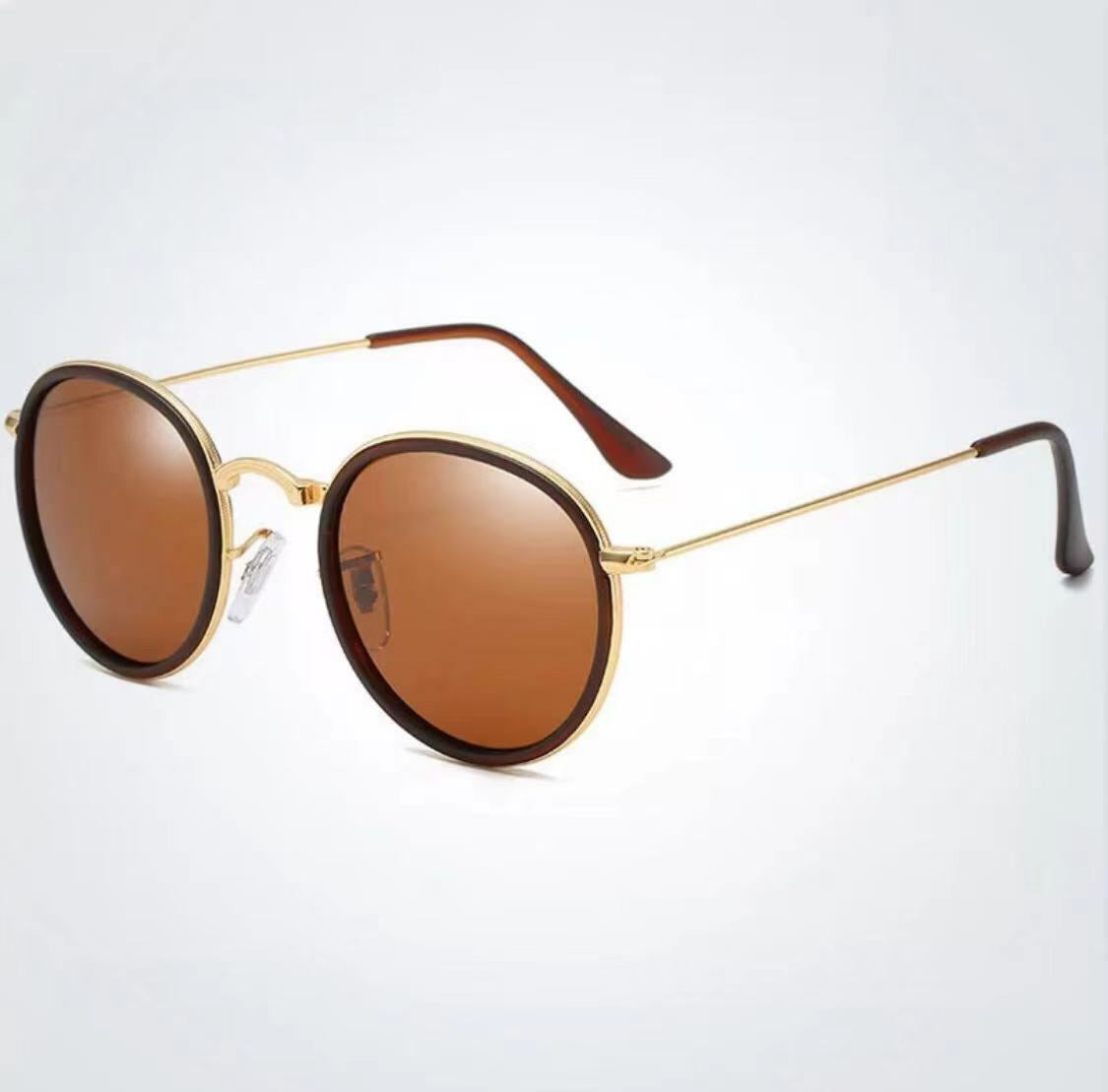 Premium Pilot Polarized Sunglasses – Unisex Metal Round Frame for Driving & Everyday Style
