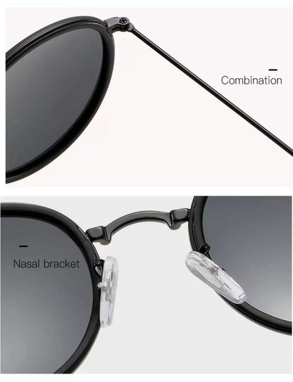 Premium Pilot Polarized Sunglasses – Unisex Metal Round Frame for Driving & Everyday Style